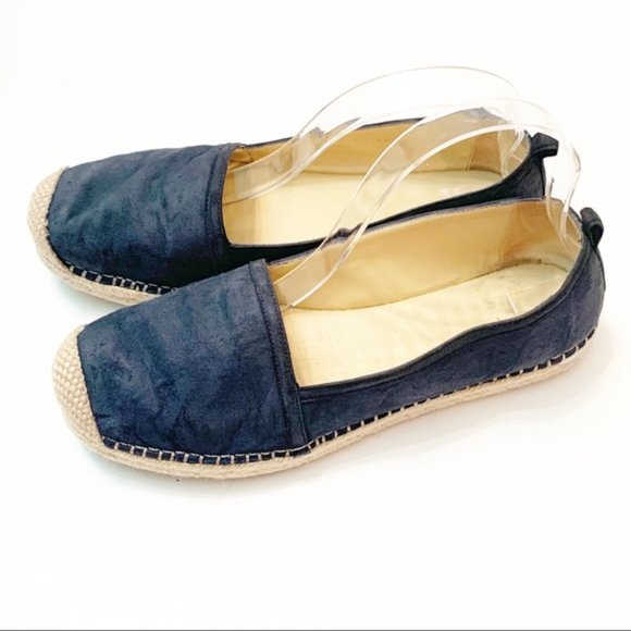 Stuart Weitzman Biarritz Blue Suede Espadrille 8 - Picture 4 of 7
